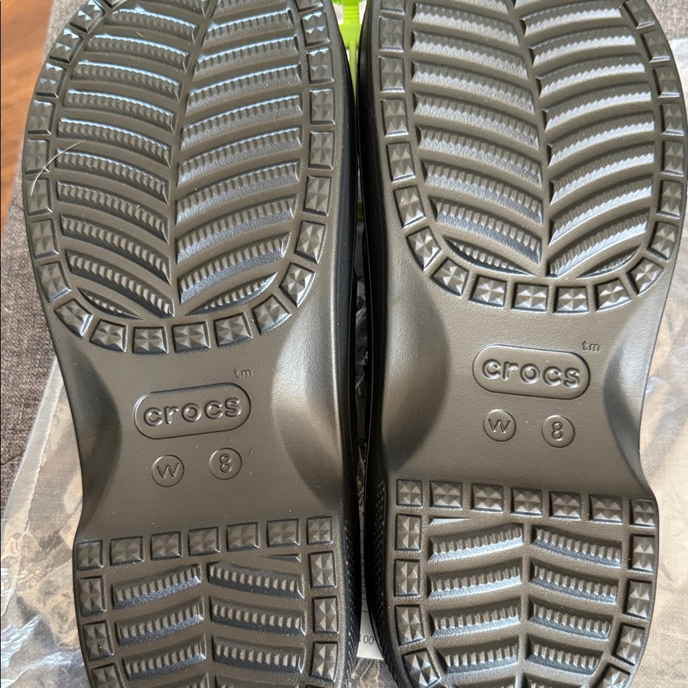 CROCS Black Sole Comfort Slides - Picture 2 of 4